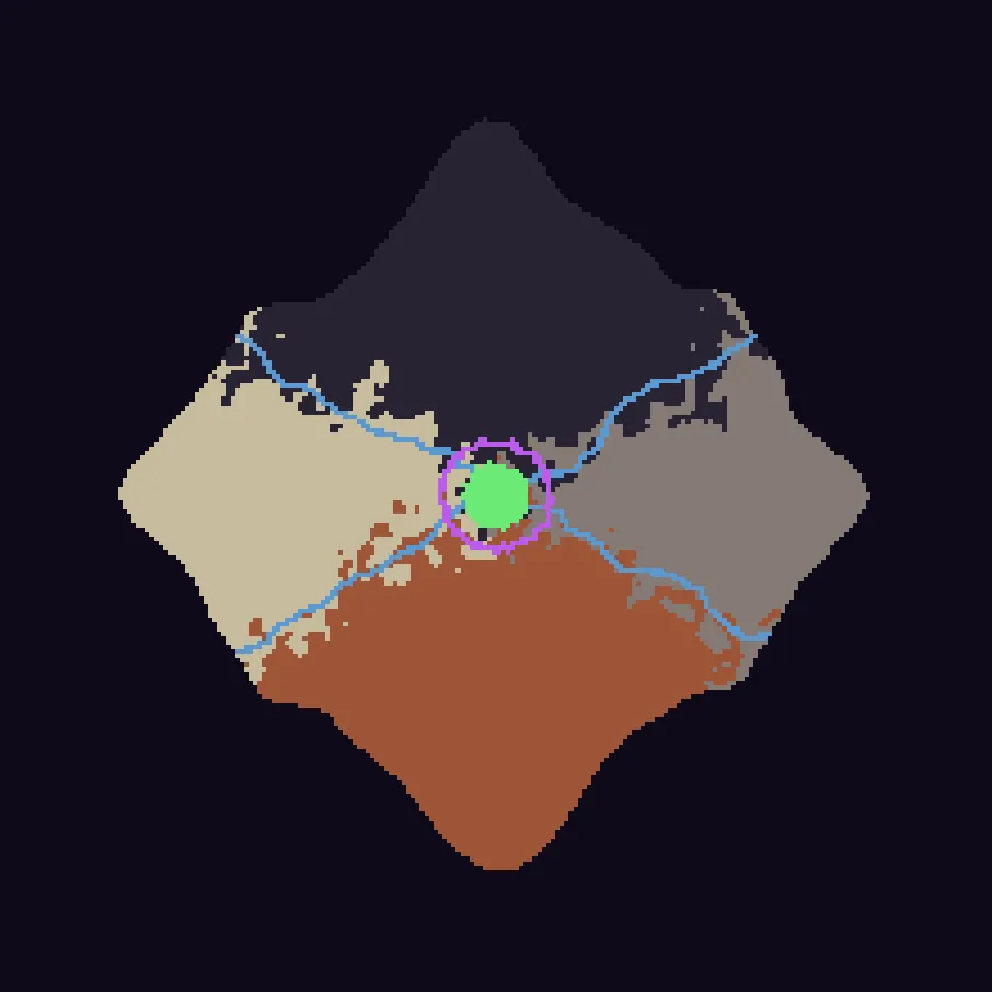 Radial wedges, Riftlands